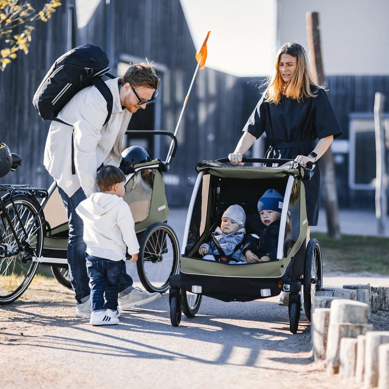 Remorque enfant Thule Courier 2 places, poussette et cargo FlipFlat