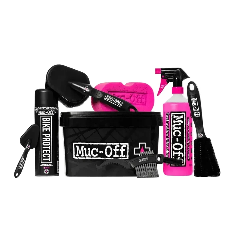 Muc-Off Bicycle Cleaning Kit 8 in 1-Cleaner, Sponge, Brushes, Spray