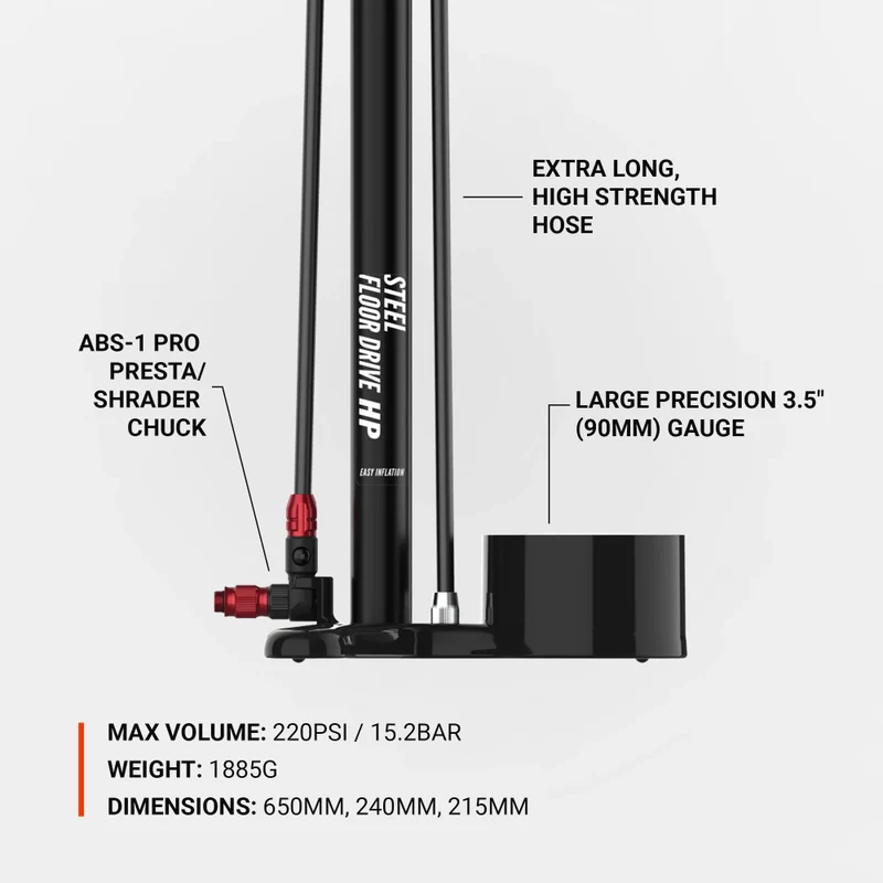 LEZYNE Steel Floor Drive - Floor Pump
