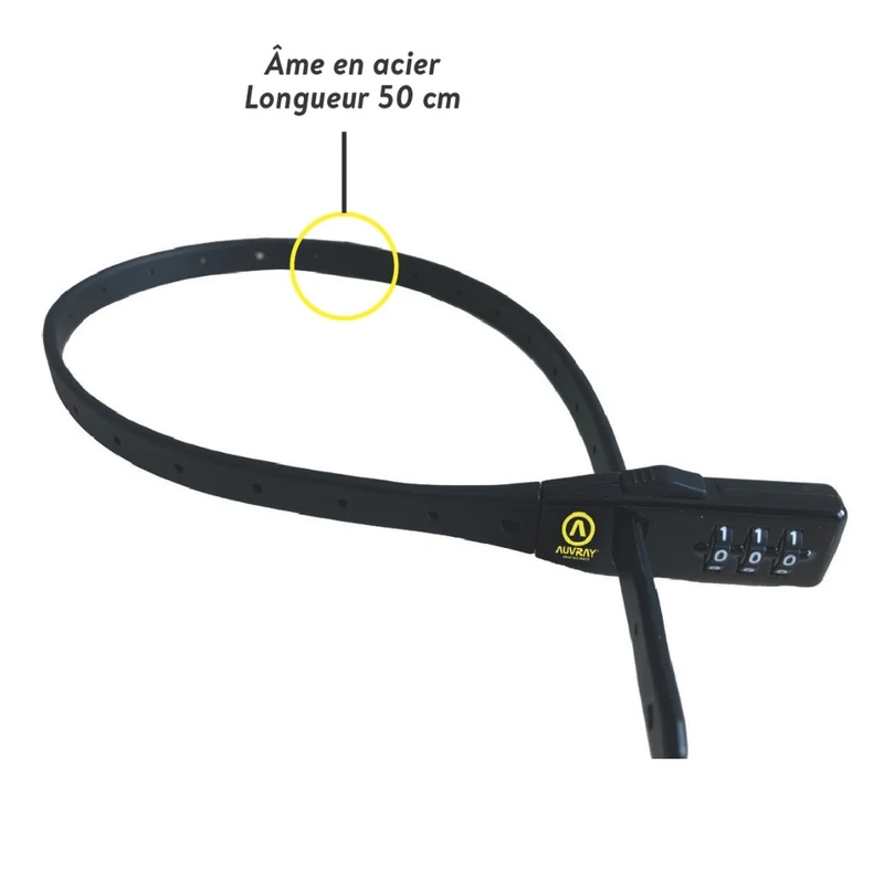 Antivol vélo à code Auvray Flexi-Lock 50 cm