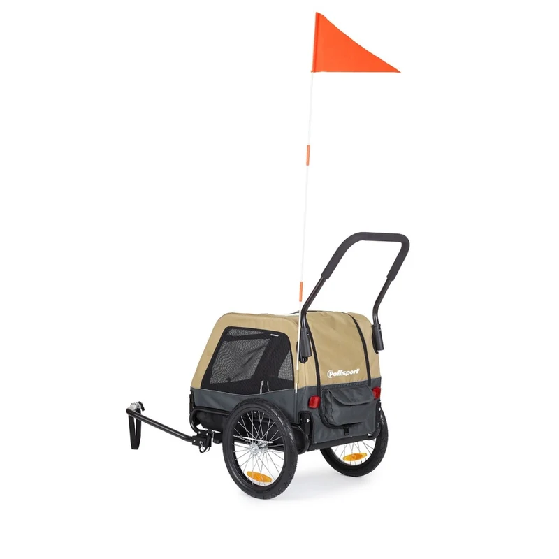 Remorque vélo pour chien 2-en-1 Polisport jusqu’à 23 kg