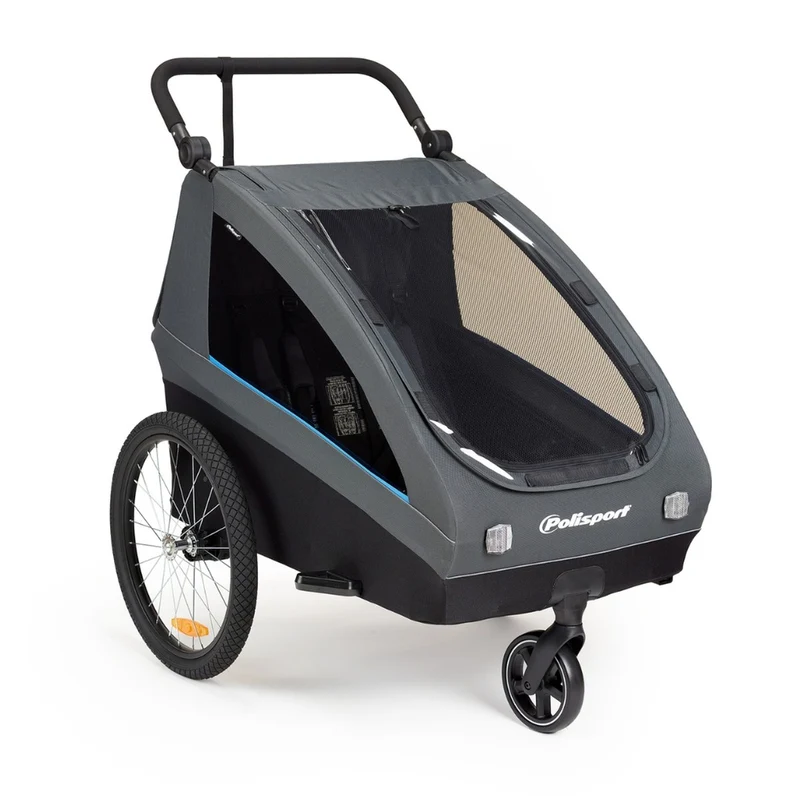 Remorque vélo pour enfant et poussette 2-en-1 Polisport dès 7 mois