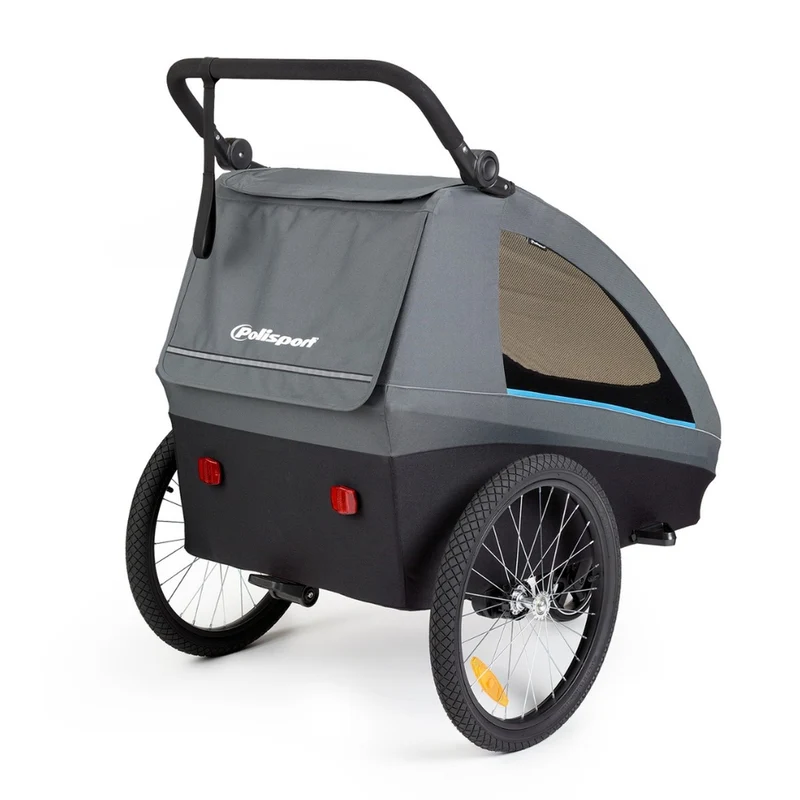 Remorque vélo pour enfant et poussette 2-en-1 Polisport dès 7 mois