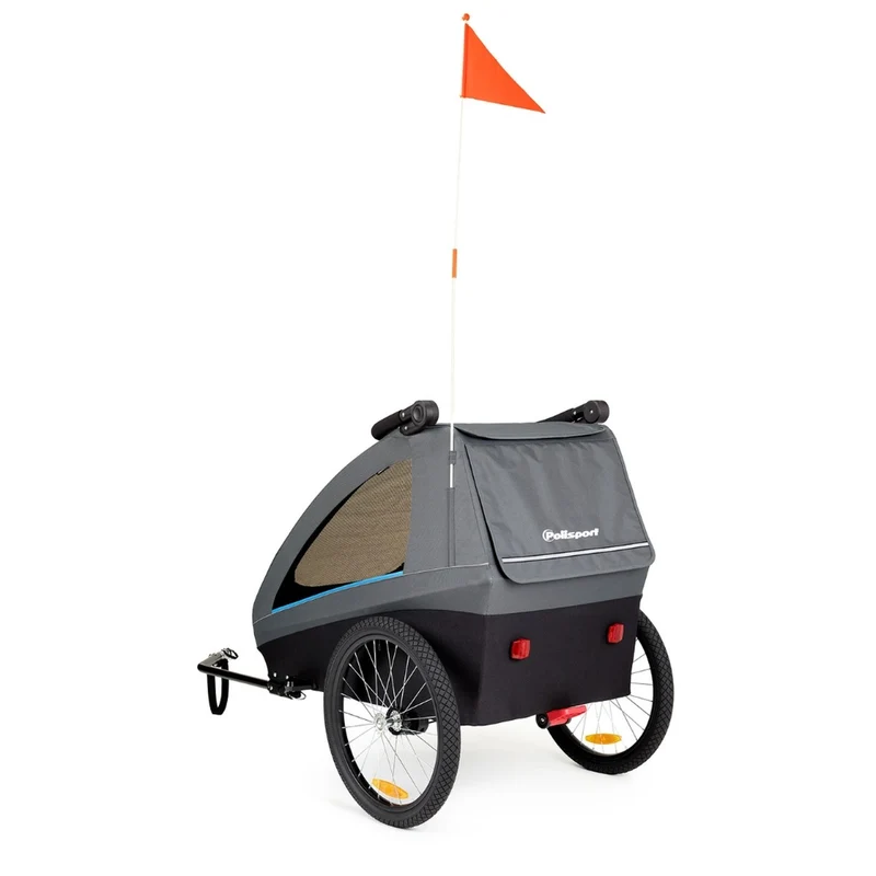 Remorque vélo pour enfant et poussette 2-en-1 Polisport dès 7 mois
