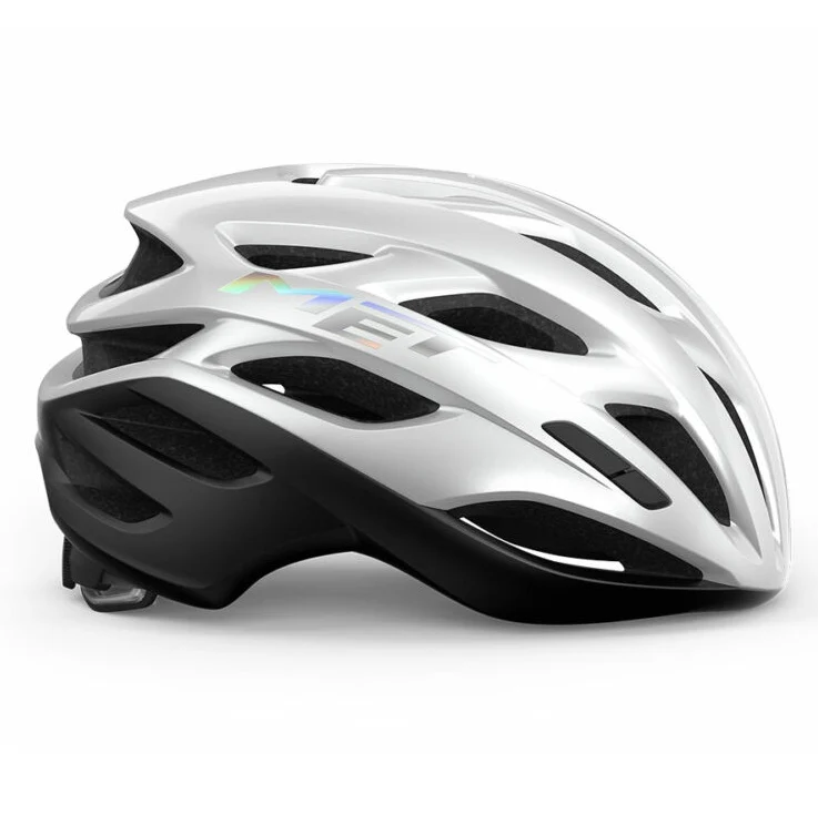 Casque Route MET ESTRO MIPS Blanc Holographique Mat/Brillant