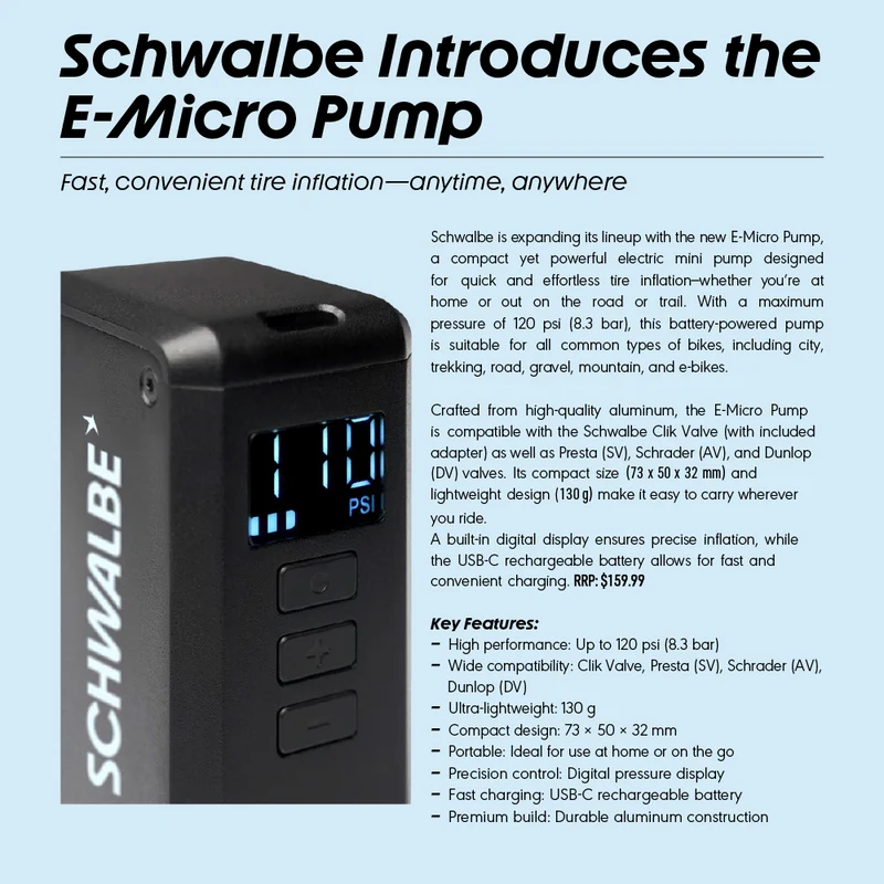 Schwalbe E-Micro Digital Pump