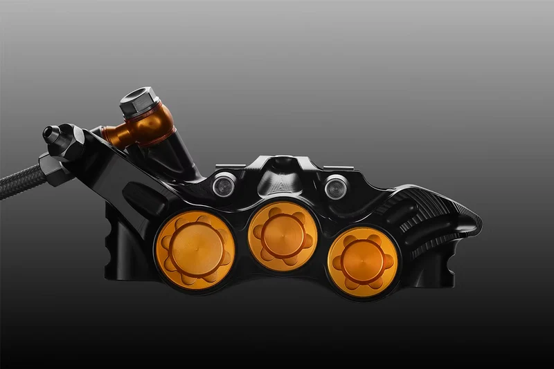 Paire de Freins HOPE TECH 4 EVO V6Ti Durite Aviation - Edition Limitée Noir/Or