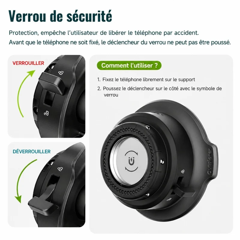 Support Smartphone vélo sur Guidon avec verrouillage antivol Outplorer QB01-Out