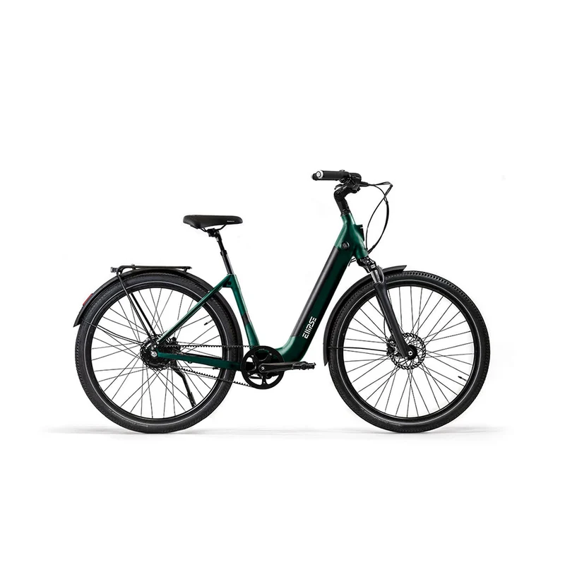Vélo électrique avec clignotants intégrés Ellipse E2ST Courroie Fourche Suspendue
