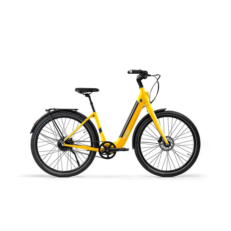 Vélo électrique avec clignotants intégrés Ellipse E2ST Courroie Fourche Rigide