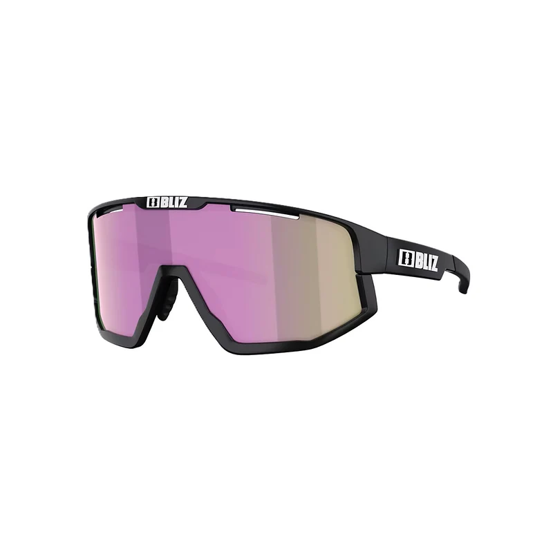 Lunettes BLIZ FUSION SMALL Noir Matt Écran Marron Rose