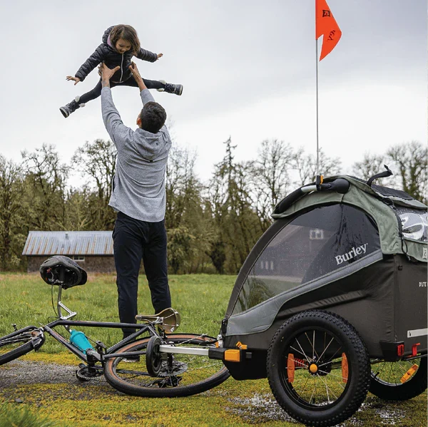 BURLEY D'LITE X DOUBLE GREEN - 2 CHILD TRAILER
