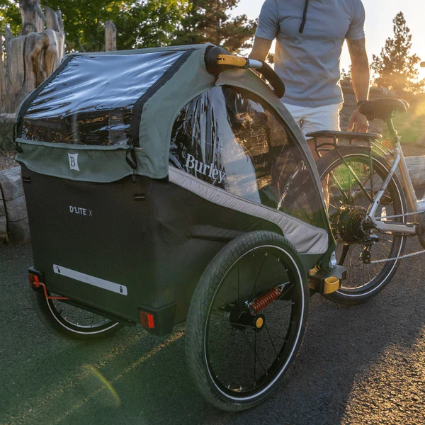 BURLEY D'LITE X DOUBLE GREEN - 2 CHILD TRAILER