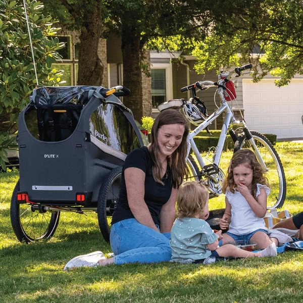 BURLEY D'LITE X DOUBLE GREEN - 2 CHILD TRAILER