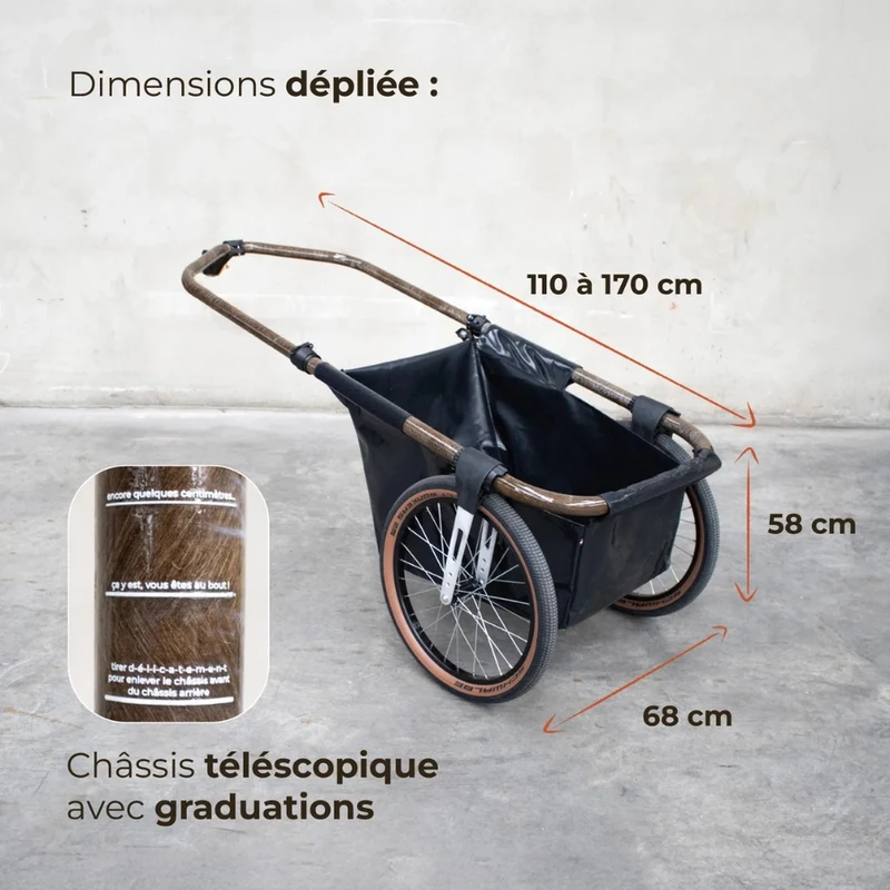 Remorque utilitaire pliable vélo Globe For You Maïna 20 +