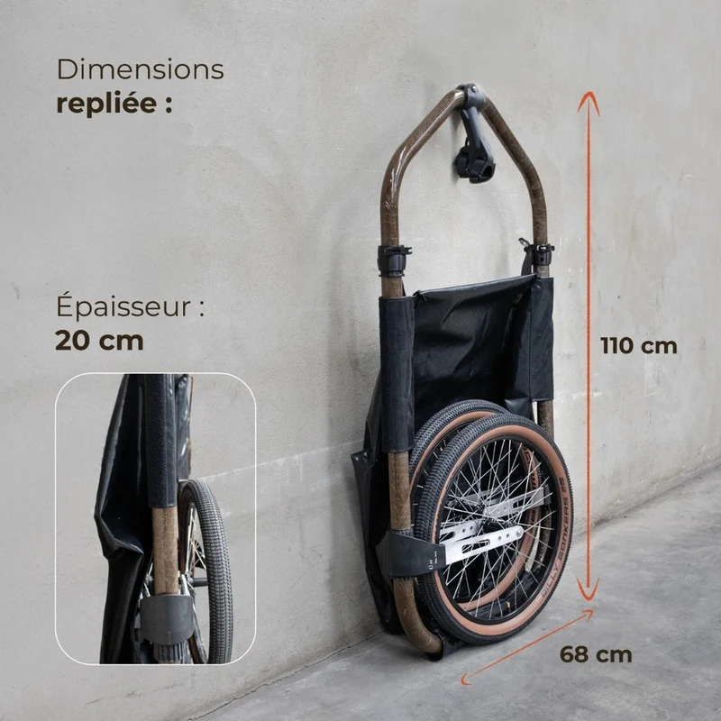 Remorque utilitaire pliable vélo Globe For You Maïna 20 +