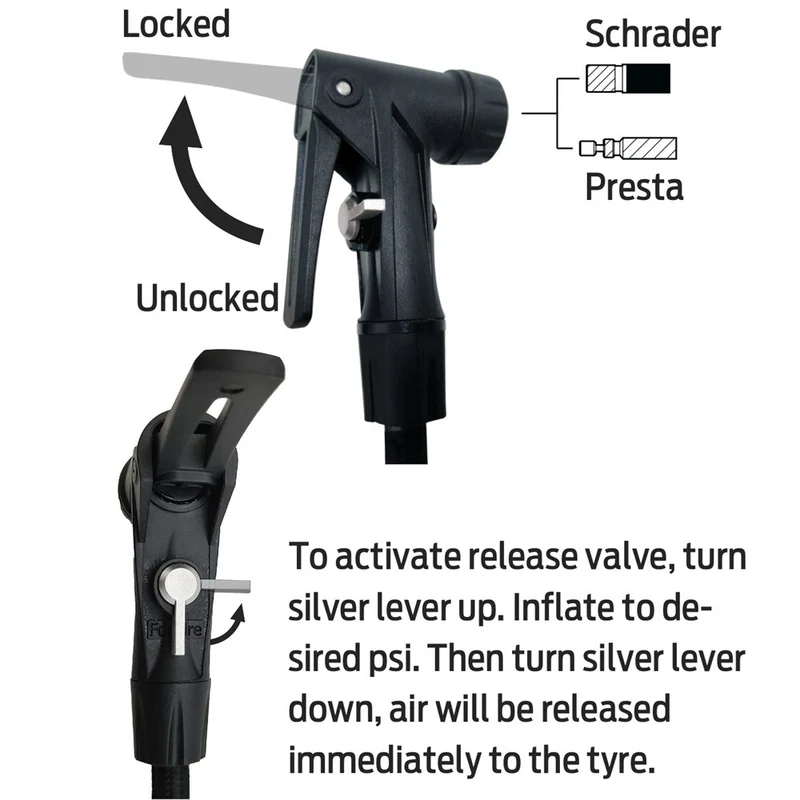 Azur TL Smart Valve Tubeless Floor Pump
