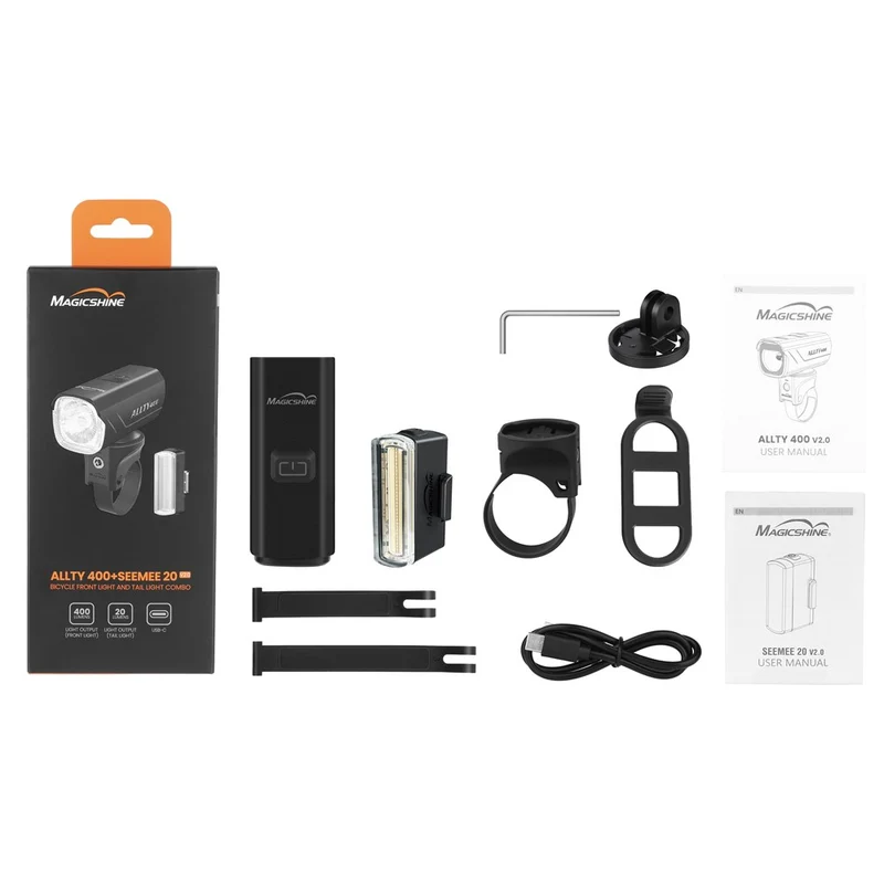 MAGICSHINE Allty 400 & SeeMee 20 - Combo Light Set - USB-C - IPX6