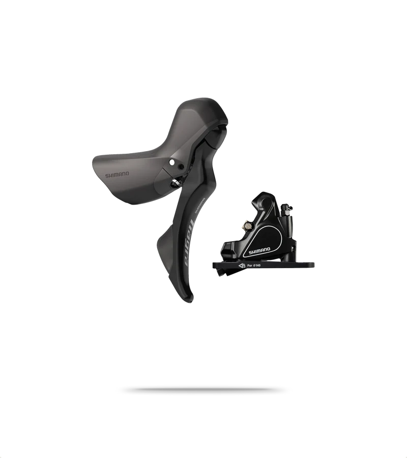 ST-R4020 Tiagra 2-speed STI bled with BR-RS405 flat mount calliper