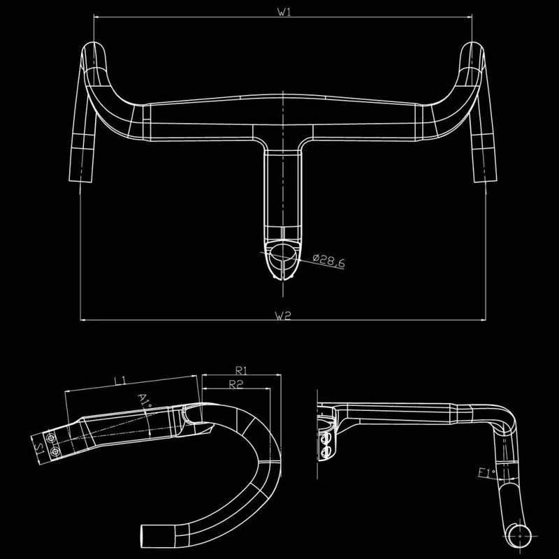 BLKTEC R8 Carbon Bar Stem Combo