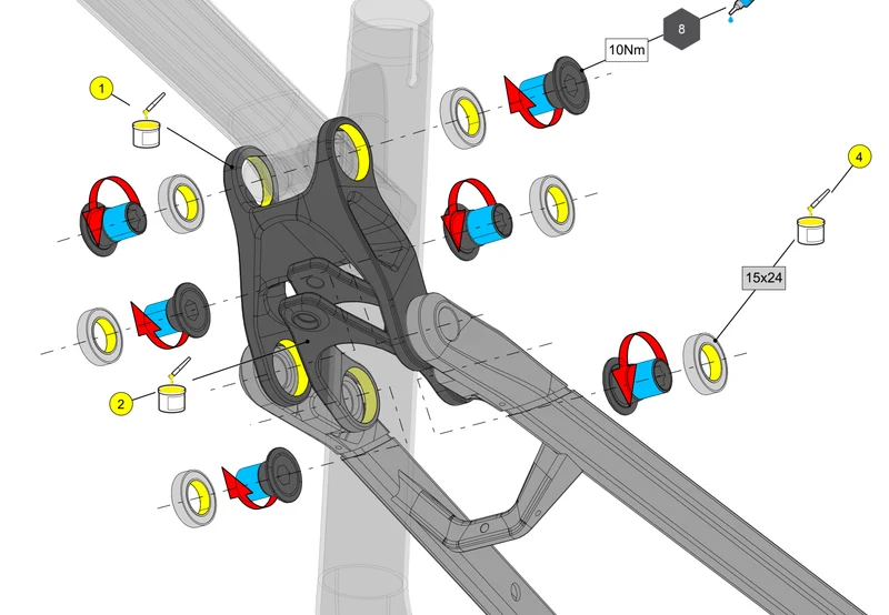 Superior Frame Pivot Set MY23-SUE03