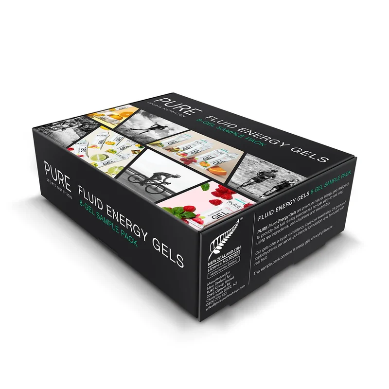 PURE Fluid Energy Gel - Sample Pack - 50g - 8 Energy Gels