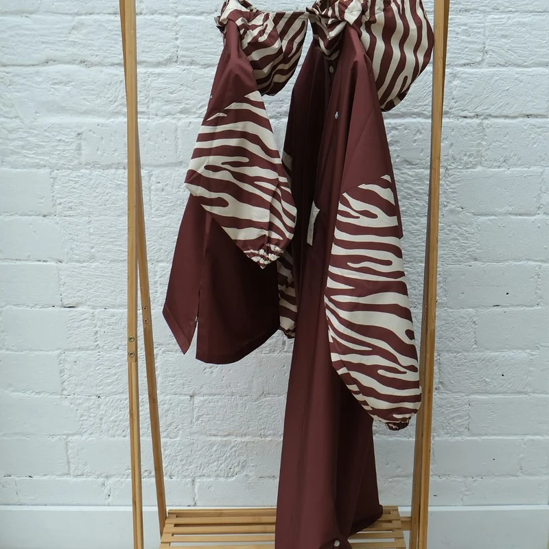 Poncho de pluie Poule Party adulte ou enfant Chocolate Zebra