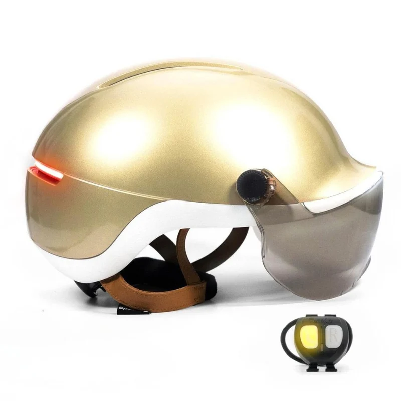 Casque vélo à visière lumineux avec clignotants Overade Life