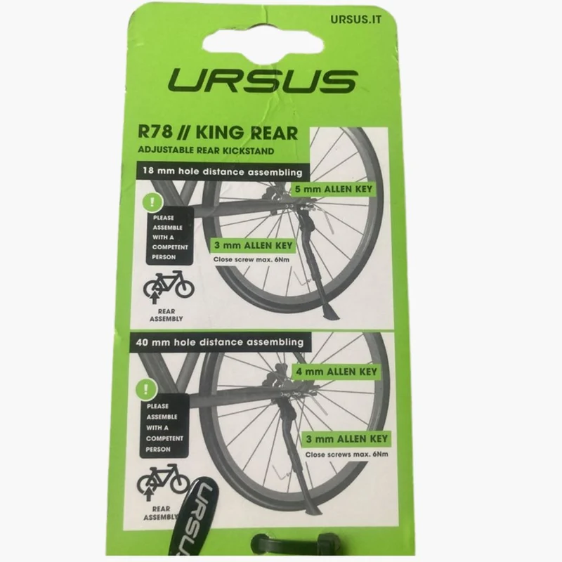 Béquille vélo latérale arrière KING REAR R78 URSUS