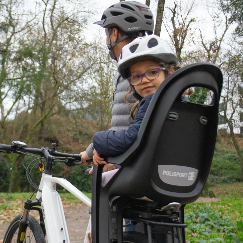 Siège vélo Groovy sur porte-bagages AVS+ Polisport