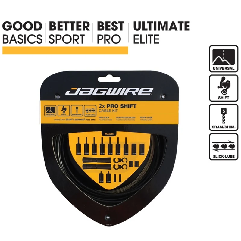 Jagwire 2x Pro Shift Cable Kit – Black
