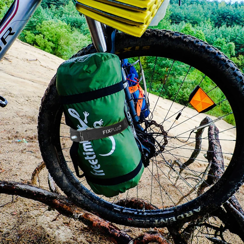 Sangles de serrage vélo recyclées 66cm noires Fixplus - Pack de 2