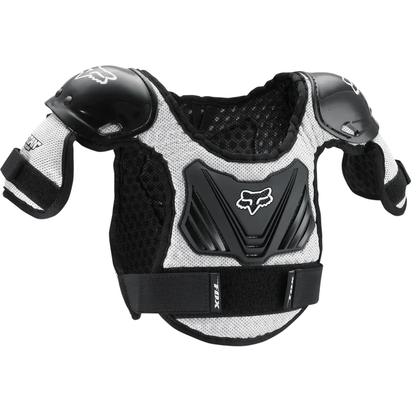 Plastron FOX PEEWEE TITAN ROOST Junior Noir/Argent