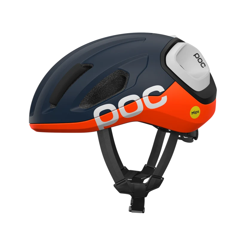 Casque Route POC AMIDAL Marine/Orange/Blanc Matt