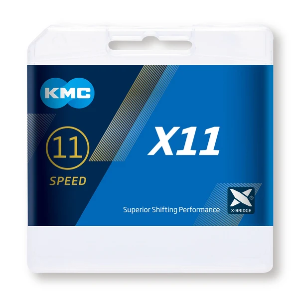 Chaine vélo 118 maillons 11 vitesses X11R-GRIS KMC