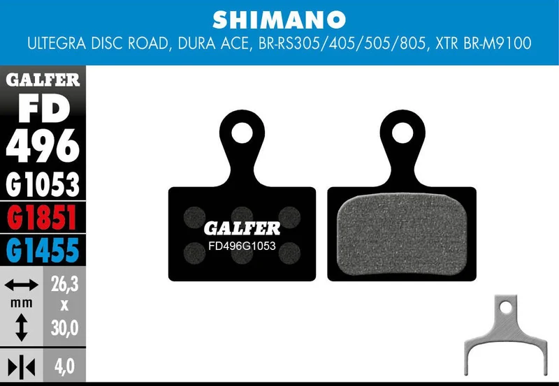 Galfer FD496 Brake Pads Shim Road XTR BR-M9101