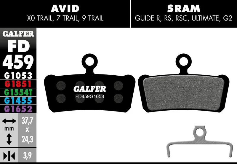 Galfer FD459 Brake Pads Sram Guide R-RS-RSC Avid XO Trail