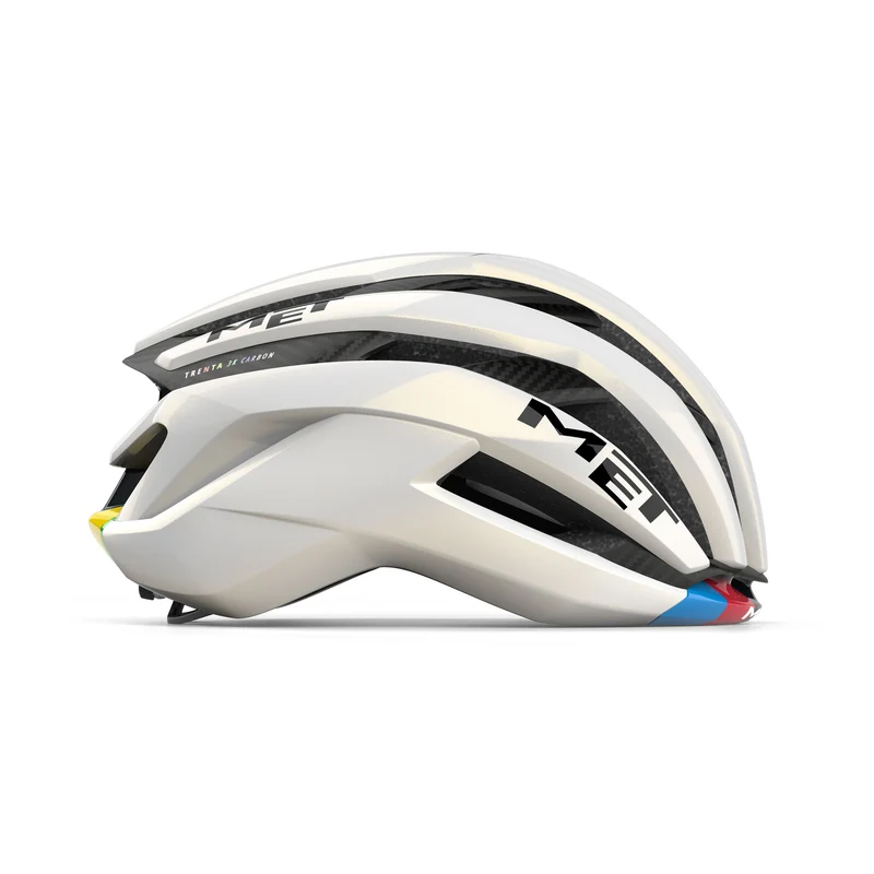 Casque Route MET TRENTA 3K CARBON - Edition Limitée Tadej Pogacar World Champion Rainbow