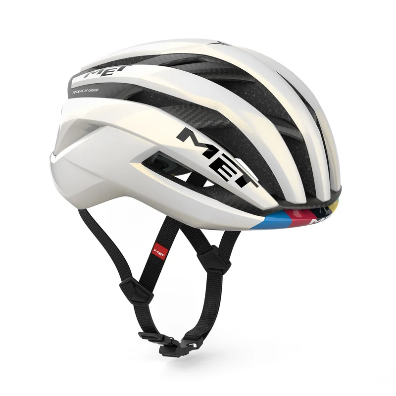 Casque Route MET TRENTA 3K CARBON - Edition Limitée Tadej Pogacar World Champion Rainbow