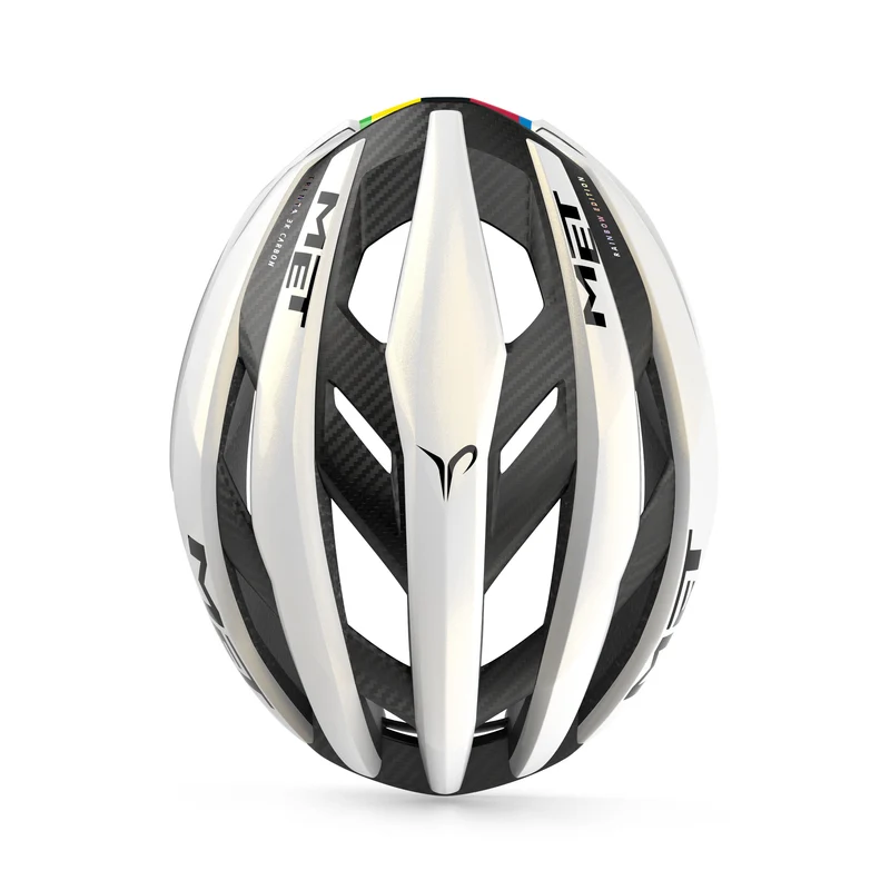 Casque Route MET TRENTA 3K CARBON - Edition Limitée Tadej Pogacar World Champion Rainbow