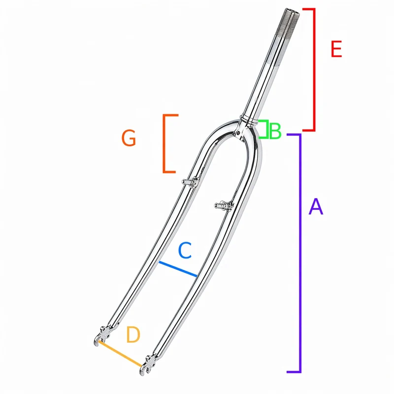 Fourche vélo 26 pouces Ahead 1" 1/8 chrome