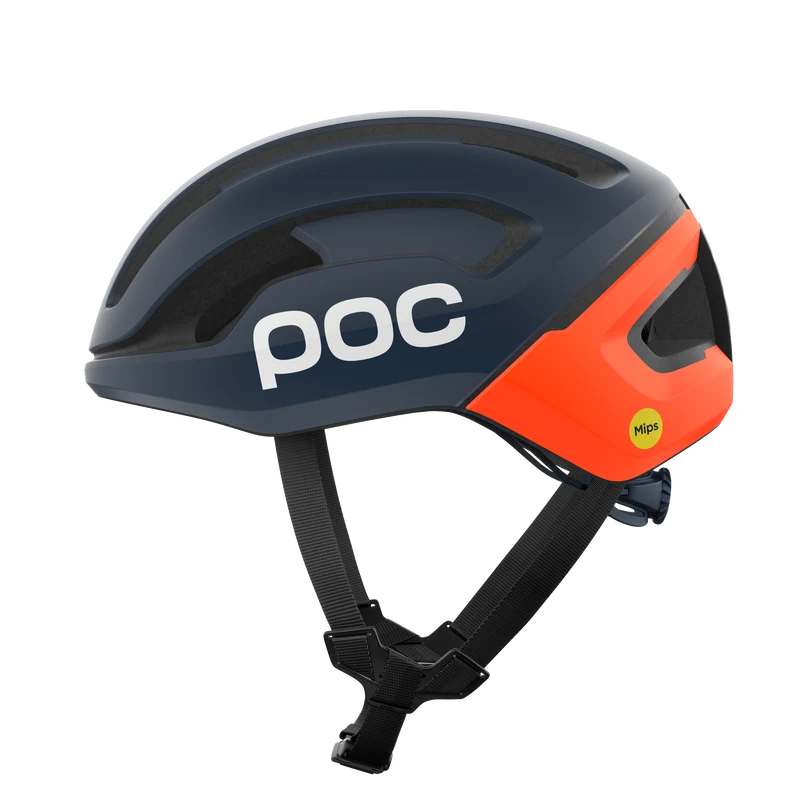 Casque Route POC OMNE AIR MIPS Marine/Orange Matt