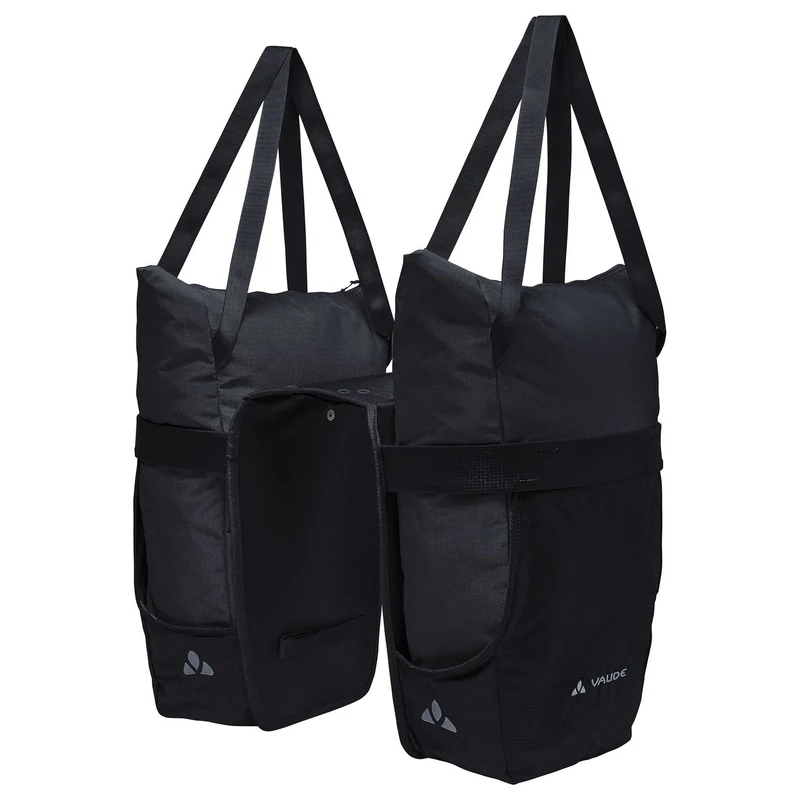 Sacoche double avec sacs cabas Vaude TwinShopper 2 x 22L
