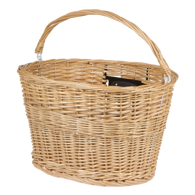 Panier vélo avant osier sur guidon M-Wave