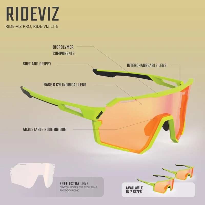 Lunettes LEATT RIDEVIZ PRO SMALL White Verre Iriz Argent