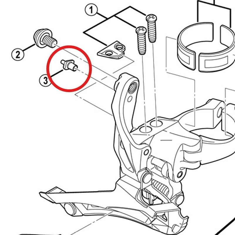 Guide Cable pour Dérailleur Avant SHIMANO FD-6800/5800/4700/U5000