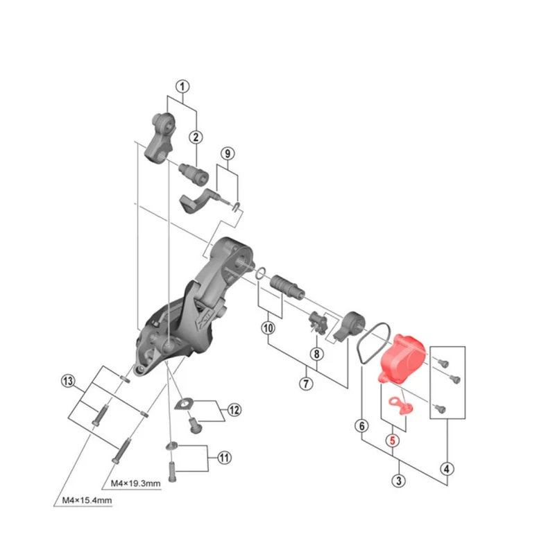 Cache Mécanisme Shadow+ pour Dérailleur Arrière SHIMANO RD-M8000