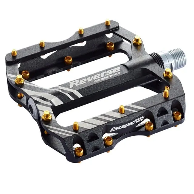 Pédales Plates REVERSE COMPONENTS ESCAPE PRO Noir/Or