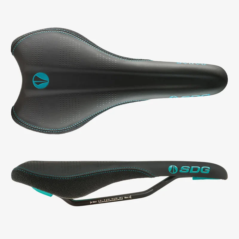 Selle SDG RADAR MTN Rails Cr-Mo Noir/Turquoise