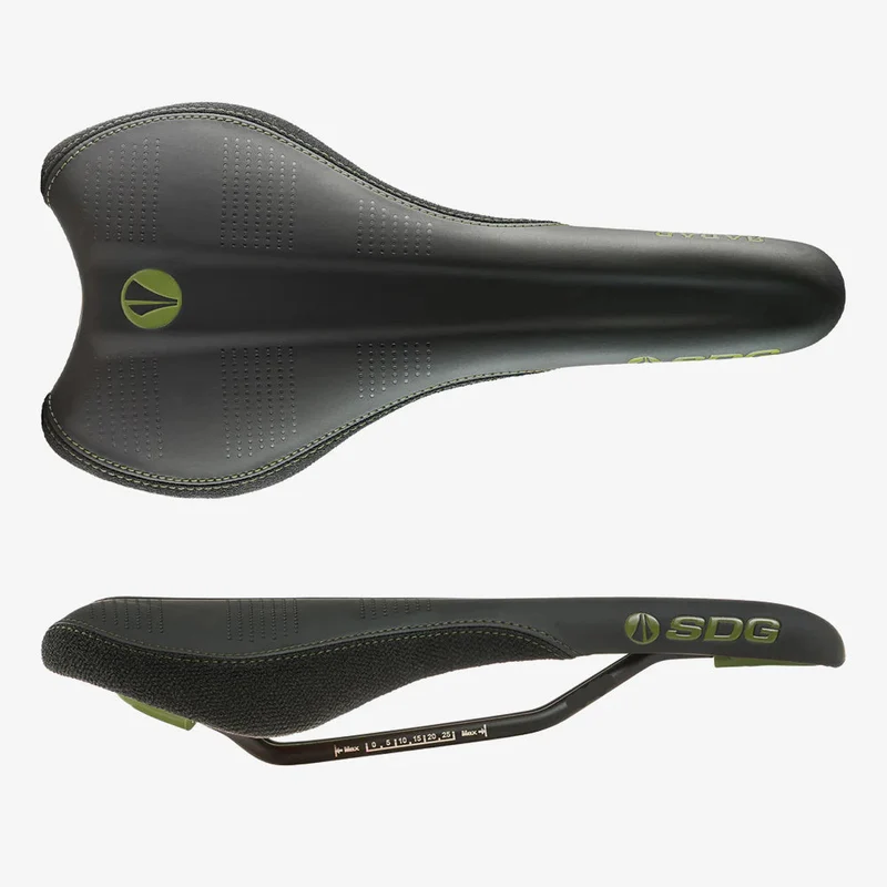 Selle SDG RADAR MTN Rails Cr-Mo Noir/Vert Olive